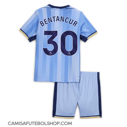 Camisa de time de futebol Tottenham Hotspur Rodrigo Bentancur #30 Replicas 2º Equipamento Infantil 2024-25 Manga Curta (+ Calças curtas)